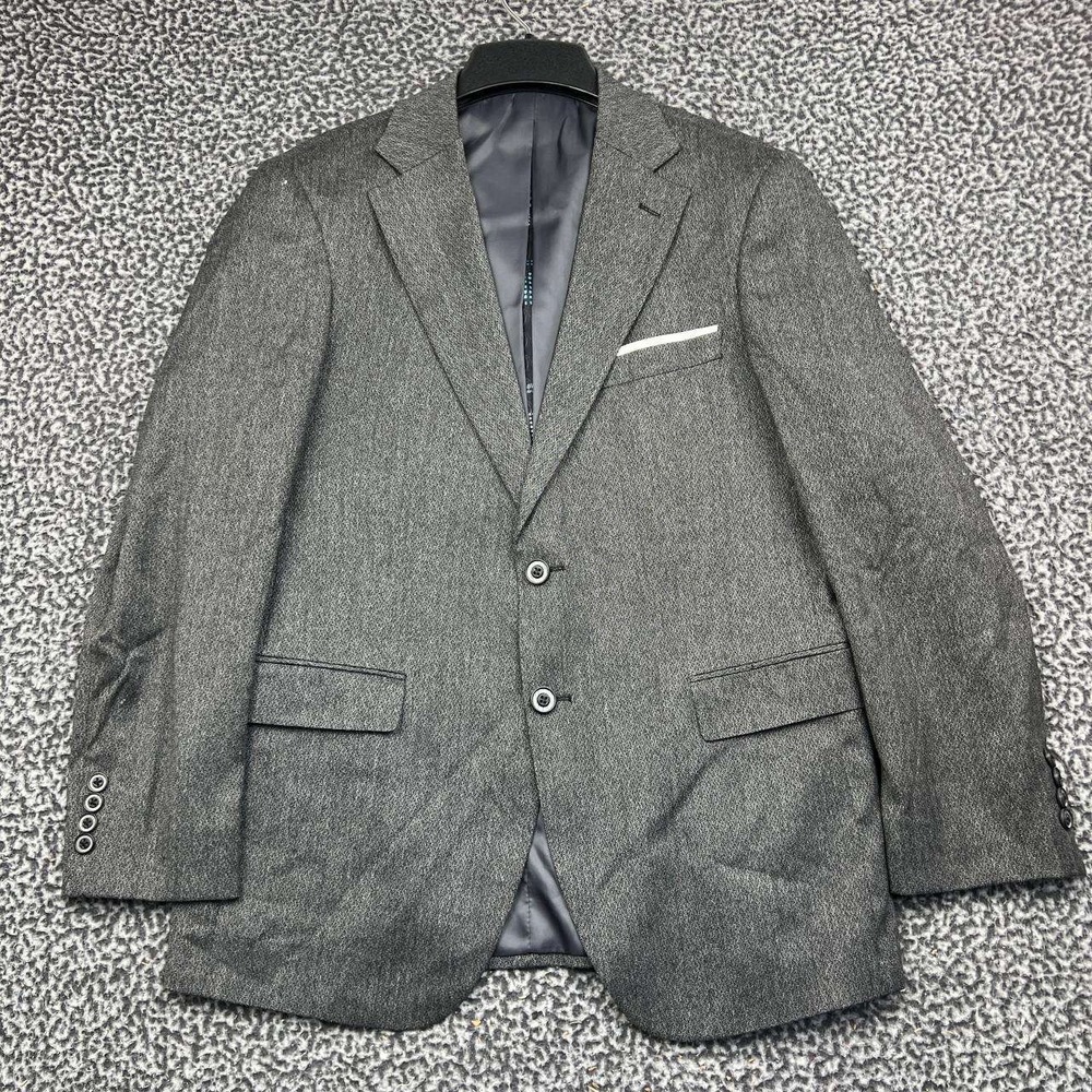 Dolce Vita Milano Blazer Jacket Vest & Suit Men 52 Slim Fit Grey Herringbone